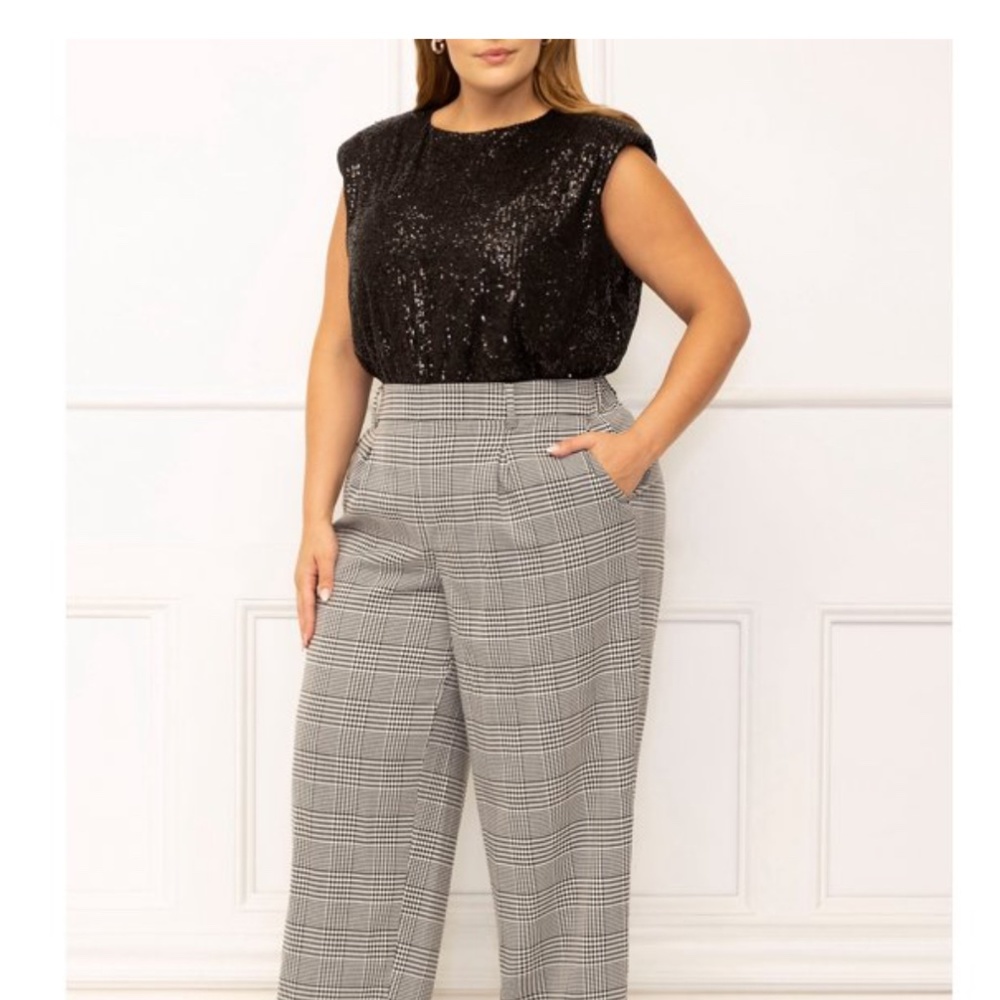 ELOQUII Elements Women's Plus Size Sequin T-Shirt—Sz 22/24